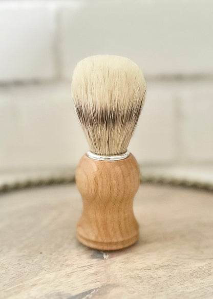 BOAR BRISTLE SHAVE BRUSH WOOD Lathered In Love LLC