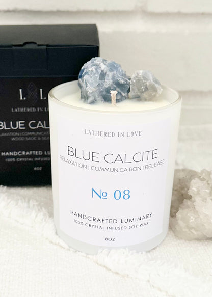 BLUE CALCITE LUMINARY Lathered In Love LLC