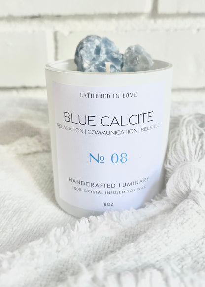 BLUE CALCITE LUMINARY Lathered In Love LLC