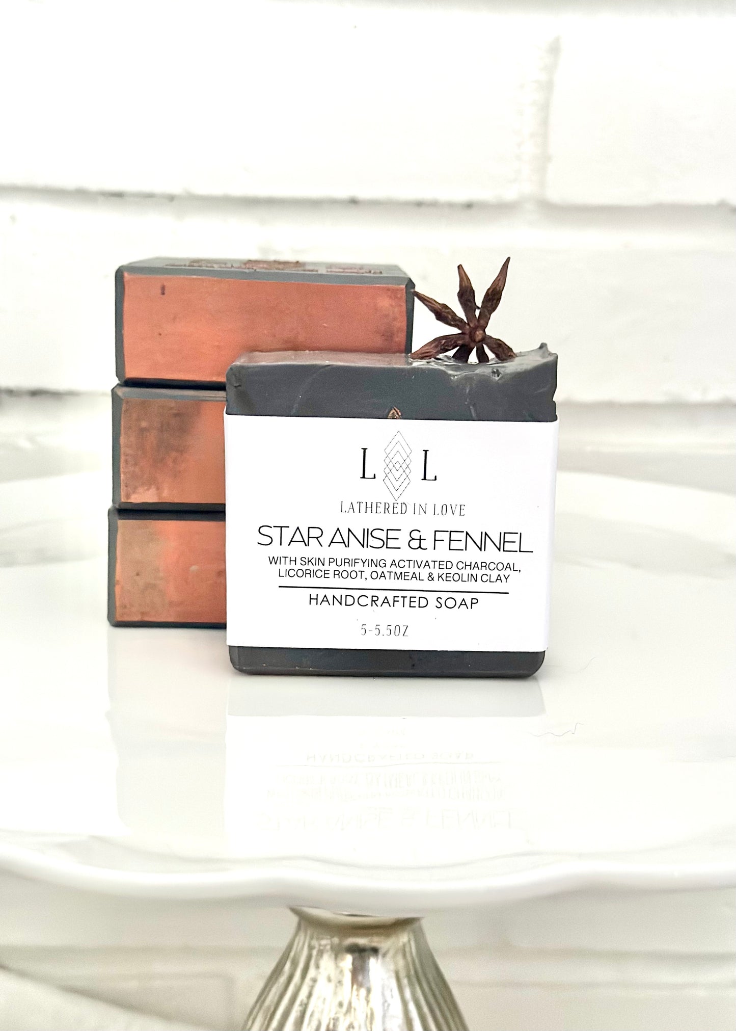 STAR ANISE & FENNEL SOAP SLICE (SKIN PURIFYING) Lathered In Love LLC