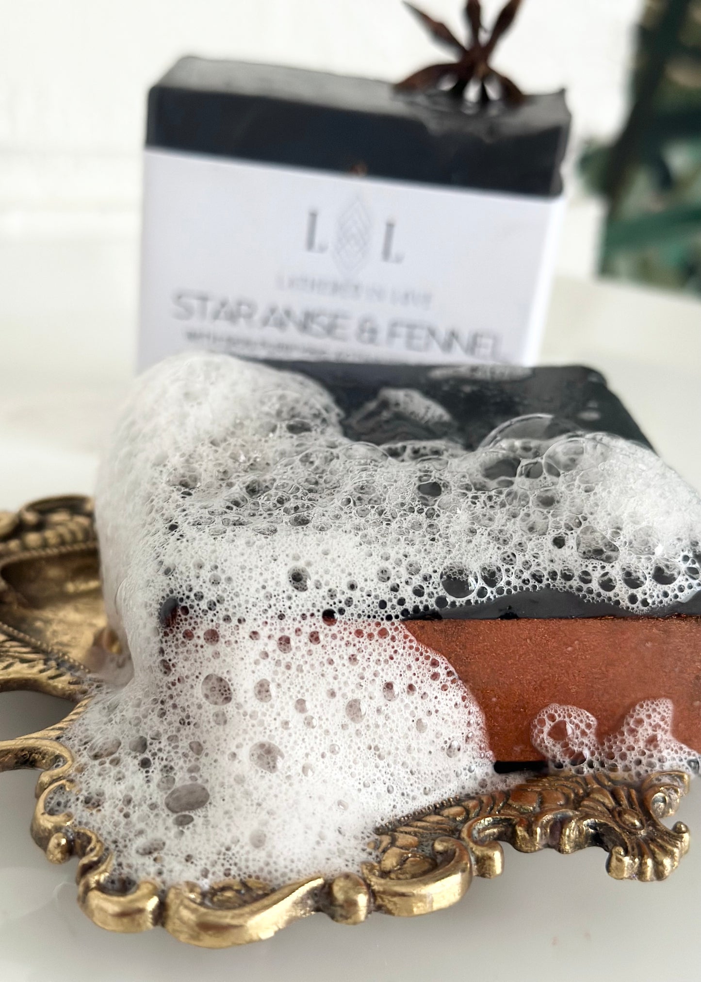 STAR ANISE & FENNEL SOAP SLICE (SKIN PURIFYING) Lathered In Love LLC